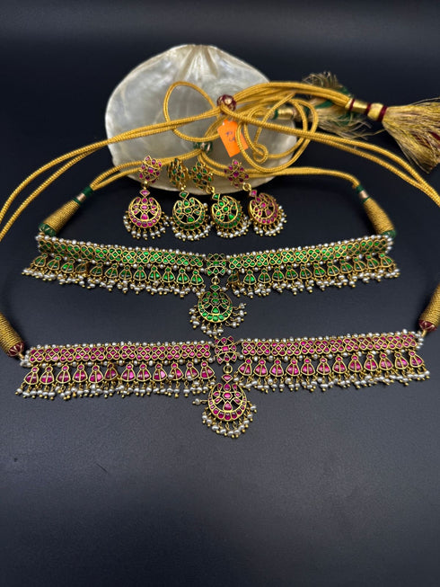 925 Kundan Choker Set with earrings